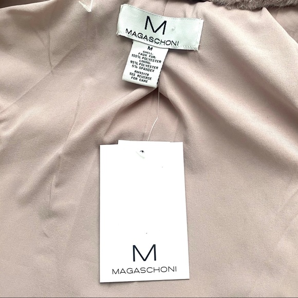 NEW Magaschoni Lilac Light Pink Super Soft Faux Fur Teddy Short Jacket Coat M - Picture 8 of 9